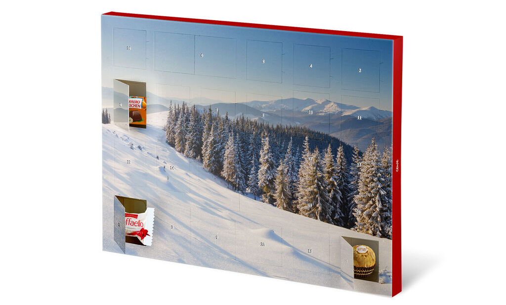 XXL Chokladkalender med bild, fylld med Ferrero-choklad - liggande