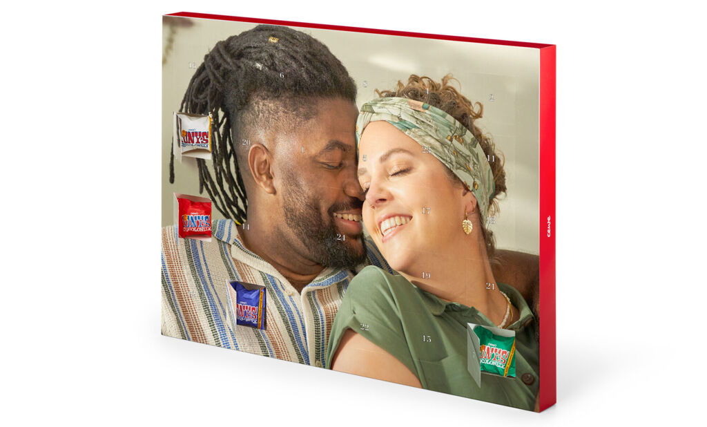 Tony's Chocolonely chokladkalender med bild - liggande