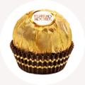 Läcker Ferrero Rocher pralinen i guld förpackning
